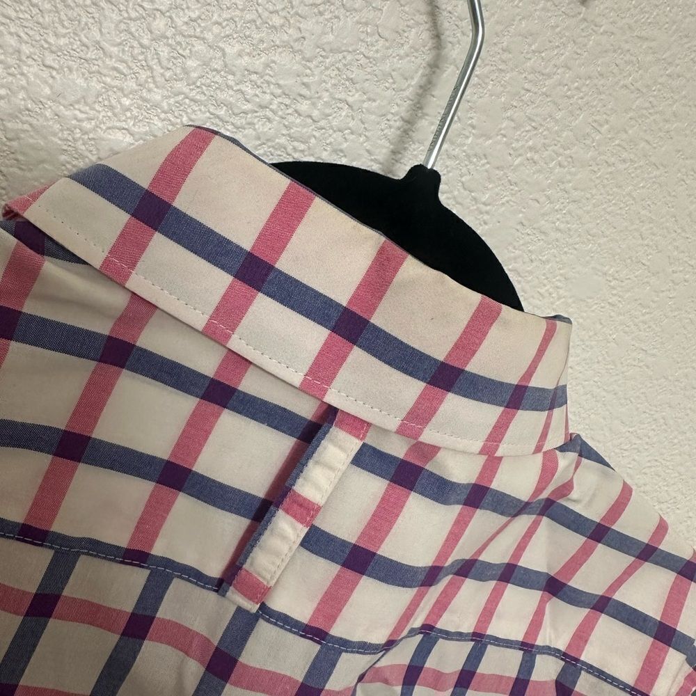 Express Men’s Pink & Blue Dress Shirt - Picture 8 of 8